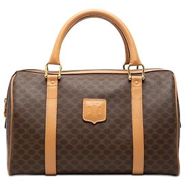Céline Sac Boston en toile enduite Macadam marron Celine Marron