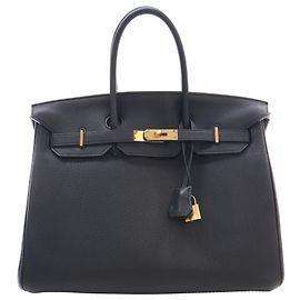 Hermès Black Togo Birkin Retourne 35 Noir