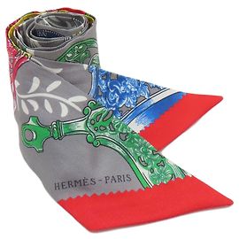 Hermès Hermes Twilly Seidenschal Braun