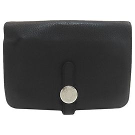 Hermès Hermes Dogon Compact Coin Case Black