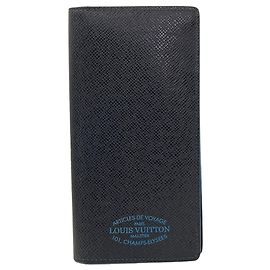 Louis Vuitton Taiga Leather Coin Purse Navy blue