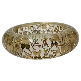 Louis Vuitton Clear Gold Bangle Golden Other