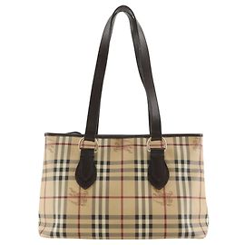 Sac cabas Burberry Haymarket Check Beige