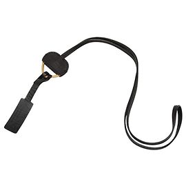 Collier en cuir noir Yves Saint Laurent Noir