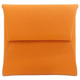 Monedero Bastia en cuero Epsom naranja Hermès Naranja