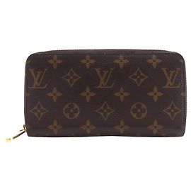 Louis Vuitton Zippy Long Wallet Brown Red Fuschia Monogram