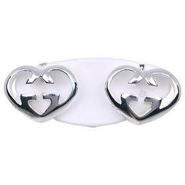 Boucles d'oreilles Interlocking Heart Stud Gucci Argenté