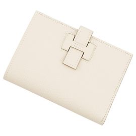 Hermès Hermes Bi-fold Wallet in Craie Epsom Leather Other