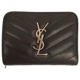 Cartera Yves Saint Laurent Cassandra V-stitch Negro Blanco