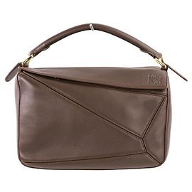 Piccola borsa Puzzle Featherlight Loewe Marrone scuro
