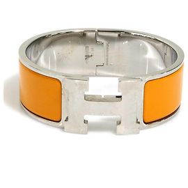 Hermès Bracciale Bangle Hermes Clic Clack H Argento Giallo