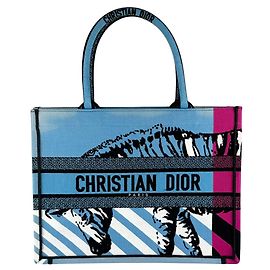 Christian Dior Canvas Handtasche Schwarz Pink Blau