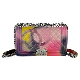 Bolsa Chanel Boy de Alça Multicor