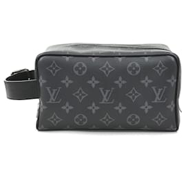 Louis Vuitton Monogram Eclipse Clutch Bag Brown Black