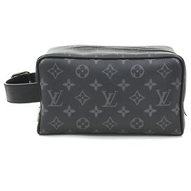 Clutch Louis Vuitton Monogram Eclipse Castaño Negro