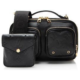 Borsa a tracolla Monogram Utility in pelle di vitello Louis Vuitton Nero