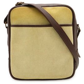 Bolsa de Ombro Hermès Victoria Trillon Clemence Bege Castanho escuro