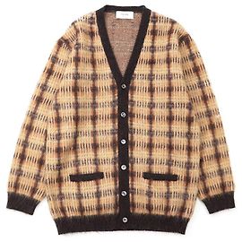 Céline CELINE Mohair-Alpaka-Strickjacke Braun