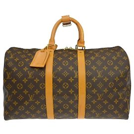Louis Vuitton Keepall Bag Monogram Canvas 45 Brown
