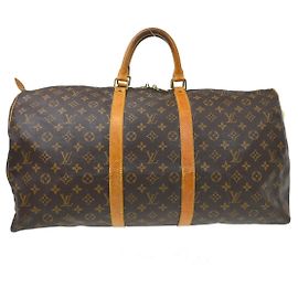 Louis Vuitton Keepall Bag Monogram Canvas 55 Brown
