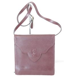 Borsa a tracolla Yves Saint Laurent rosso vino Bordò