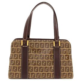 Fendi Zucchino Pattern Handbag Brown