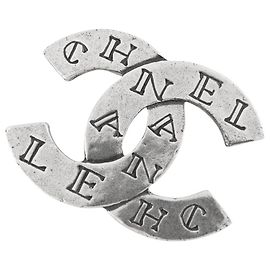 Chanel Brosche aus Silbermetall Silber