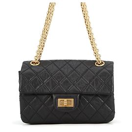 Chanel Chain Shoulder Bag Matelassé 2.55 Mini Black