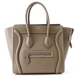 Céline Celine Handbag Luggage Micro Shopper Grey