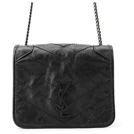 Borsa a tracolla con catena Yves Saint Laurent Paris Nero