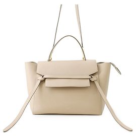 Céline Bolsa Celine Belt Bag Mini de couro Bege