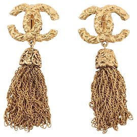 Orecchini a clip dorati Chanel D'oro