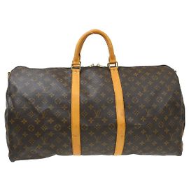 Louis Vuitton Keepall Bandouliere Bag Monogram Canvas 55 Brown