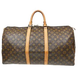 Bolsa Keepall Louis Vuitton Monogram Canvas 55 Marrom