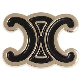 Céline Celine Triomphe Brosche Schwarz Silber Schwarz Silber