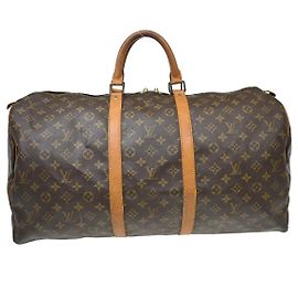 Louis Vuitton Keepall Bag Monogram Canvas 55 Brown