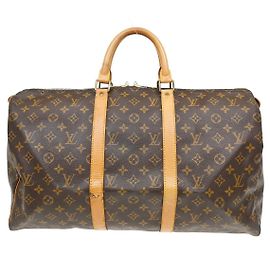 Louis Vuitton Keepall Bag Monogram Canvas 50 Brown