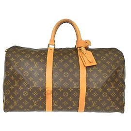 Louis Vuitton Keepall Bag Monogram Canvas 50 Brown