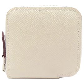 Hermès Hermes Epsom Leather Coin Case White
