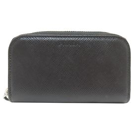 Prada Saffiano Leder Schlüsselcase Schwarz