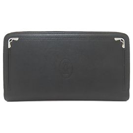 Cartier Must de Long Wallet in Leather Black