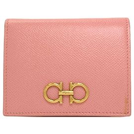 Salvatore Ferragamo Gancini Bi-Fold Wallet Pink