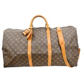 Sac Louis Vuitton Keepall Bandouliere en toile Monogram 60 Marron
