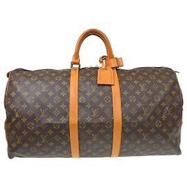 Louis Vuitton Keepall Bag Monogram Canvas 55 Brown