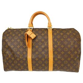 Louis Vuitton Keepall Bag Monogram Canvas 50 Brown