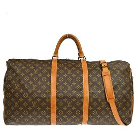 Louis Vuitton Keepall Bandouliere Monogram Canvas 60 Brown
