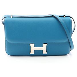 Hermès Hermes Constance 3 Elan Schultertasche Blau