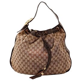 Sac Hobo Gucci Monogram à cordon Marron Monogramme
