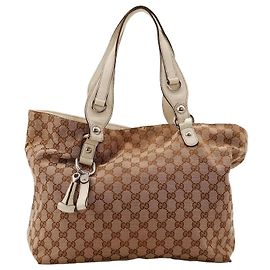 Gucci Sac Cabas en Toile Monogramme GG Marron Beige