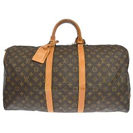 Louis Vuitton Keepall Bag Monogram Canvas 55 Brown
